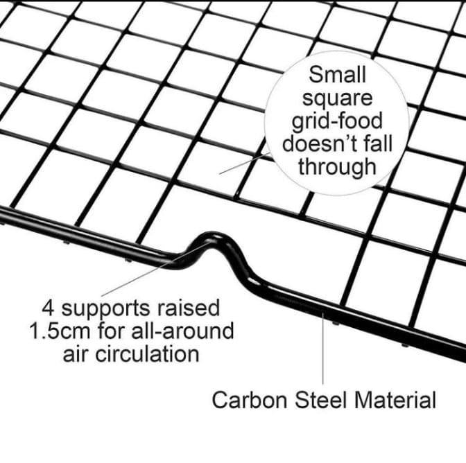 Stainless Steel Wire Grid Cooling Tray, Non Stick Food Rack, Kitchen Baking Pizza Bread Biscuit Holder Shelf, Baking Pan and Cooling Rack Stainless Steel Wire Grid Cooling Tray, Non Stick Food Rack, Kitchen Baking Pizza Bread Biscuit Holder Shelf, Baking Pan and Cooling Rack